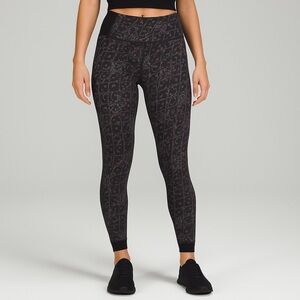 Lole Athletic Performance Yoga Running Angle Length Leggings Black Pink Small